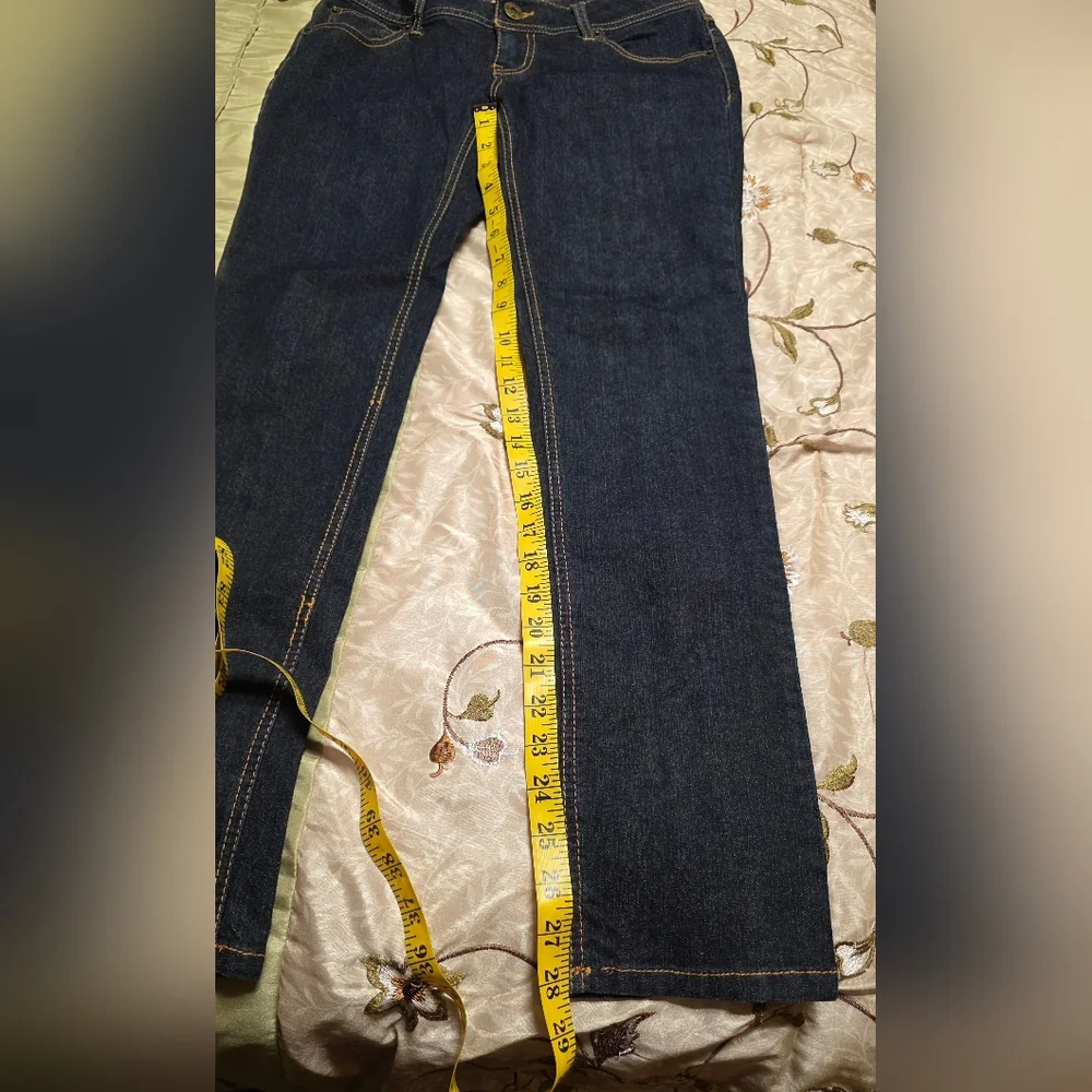 SO Low Rise Bootcut Jeans Size 7 Short Dark Wash Juniors Petite Denim Classic